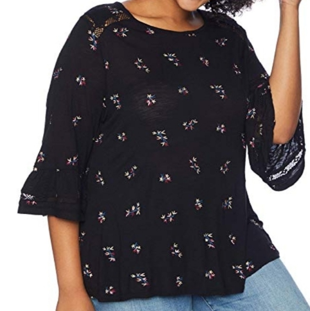 Lucky Brand- Multi Swiss Dot Blouse